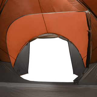 Camping Tent 8-Person Grey and Orange Waterproof - Giant Lobelia