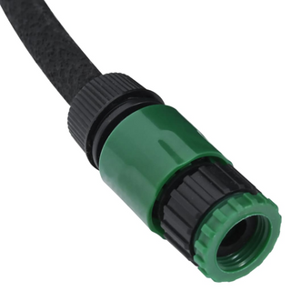 vidaXL Garden Soaker Hose Black 0.6" 50 m Rubber - Giant Lobelia