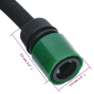 vidaXL Garden Soaker Hose Black 0.6" 50 m Rubber - Giant Lobelia