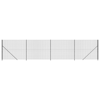 Wire Mesh Fence with Flange Anthracite 2.2x10 m - Giant Lobelia