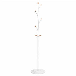 vidaXL Coat Stand White 177 cm Powder-coated Iron - Giant Lobelia