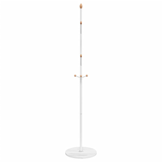 vidaXL Coat Stand White 177 cm Powder-coated Iron - Giant Lobelia