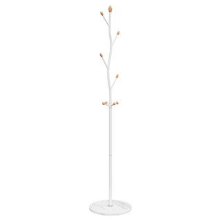 vidaXL Coat Stand White 177 cm Powder-coated Iron - Giant Lobelia