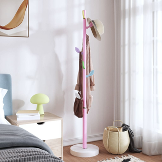 vidaXL Coat Stand Pink 172 cm Powder-coated Iron - Giant Lobelia