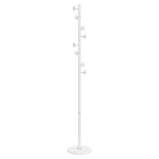 vidaXL Coat Stand White 176 cm Powder-coated Iron - Giant Lobelia