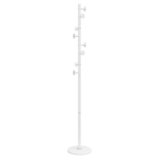 vidaXL Coat Stand White 176 cm Powder-coated Iron - Giant Lobelia