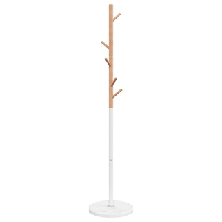 vidaXL Coat Stand White 172 cm Powder-coated Iron - Giant Lobelia