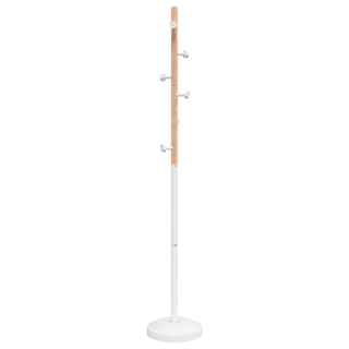 vidaXL Coat Stand White 177 cm Powder-coated Iron - Giant Lobelia