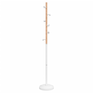 vidaXL Coat Stand White 177 cm Powder-coated Iron - Giant Lobelia