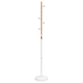 vidaXL Coat Stand White 177 cm Powder-coated Iron - Giant Lobelia