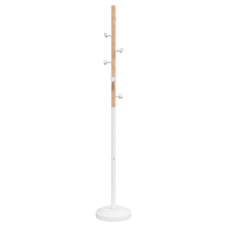 vidaXL Coat Stand White 177 cm Powder-coated Iron - Giant Lobelia