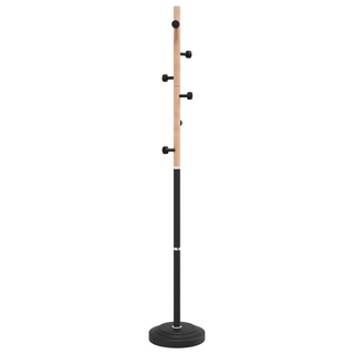 vidaXL Coat Stand Black 177 cm Powder-coated Iron - Giant Lobelia