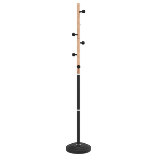 vidaXL Coat Stand Black 177 cm Powder-coated Iron - Giant Lobelia