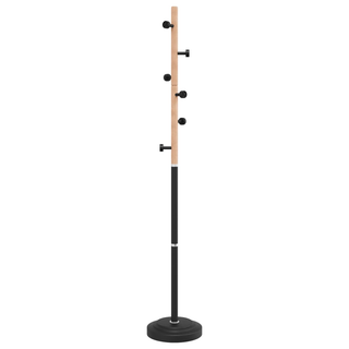 vidaXL Coat Stand Black 177 cm Powder-coated Iron - Giant Lobelia