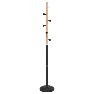 vidaXL Coat Stand Black 177 cm Powder-coated Iron - Giant Lobelia