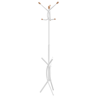 vidaXL Coat Stand White 176 cm Powder-coated Iron - Giant Lobelia