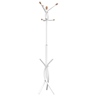 vidaXL Coat Stand White 176 cm Powder-coated Iron - Giant Lobelia