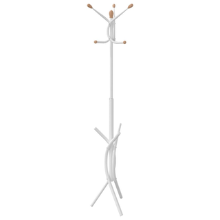 vidaXL Coat Stand White 176 cm Powder-coated Iron - Giant Lobelia