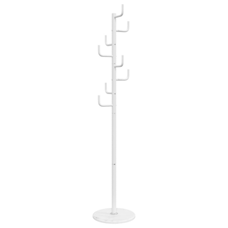 vidaXL Coat Stand White 183 cm Powder-coated Iron - Giant Lobelia