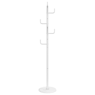 vidaXL Coat Stand White 183 cm Powder-coated Iron - Giant Lobelia