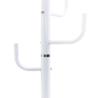 vidaXL Coat Stand White 183 cm Powder-coated Iron - Giant Lobelia