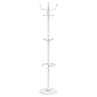 vidaXL Coat Stand with Umbrella Holder White 180 cm Powder-coated Iron - Giant Lobelia