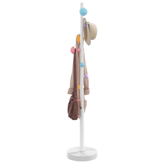 vidaXL Coat Stand White 172 cm Powder-coated Iron - Giant Lobelia