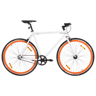 vidaXL Fixed Gear Bike White and Orange 700c 59 cm - Giant Lobelia