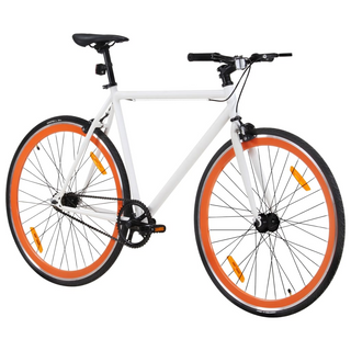 vidaXL Fixed Gear Bike White and Orange 700c 59 cm - Giant Lobelia