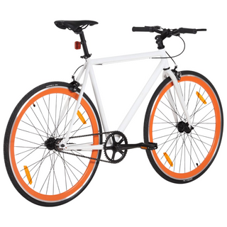 vidaXL Fixed Gear Bike White and Orange 700c 59 cm - Giant Lobelia