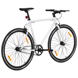 vidaXL Fixed Gear Bike White and Black 700c 55 cm - Giant Lobelia