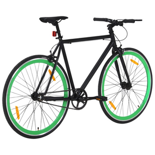 vidaXL Fixed Gear Bike Black and Green 700c 55 cm - Giant Lobelia