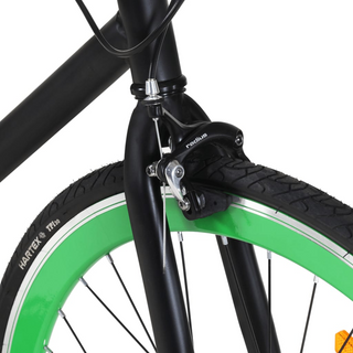 vidaXL Fixed Gear Bike Black and Green 700c 55 cm - Giant Lobelia