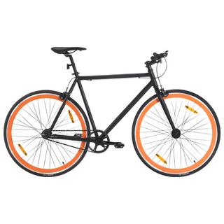 vidaXL Fixed Gear Bike Black and Orange 700c 55 cm - Giant Lobelia