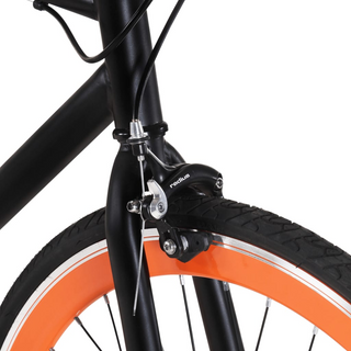 vidaXL Fixed Gear Bike Black and Orange 700c 55 cm - Giant Lobelia