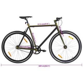 vidaXL Fixed Gear Bike Black 700c 55 cm - Giant Lobelia