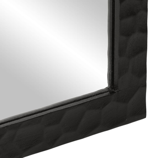 Bathroom Mirror Black 50x70x2.5 cm Solid Wood Mango and Glass - Giant Lobelia