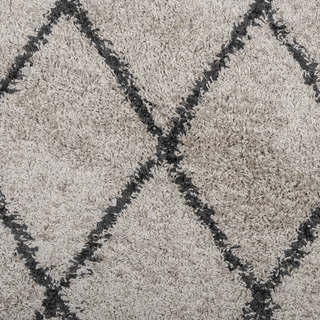 vidaXL Shaggy Rug High Pile Modern Beige and Anthracite Ø 240 cm - Giant Lobelia