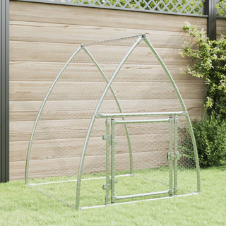 Chicken Cage Silver 100x105x120 cm Galvanised Steel - Giant Lobelia