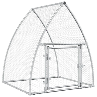 Chicken Cage Silver 100x105x120 cm Galvanised Steel - Giant Lobelia