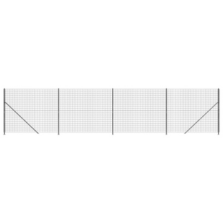 Wire Mesh Fence with Flange Anthracite 1.8x10 m - Giant Lobelia