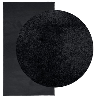 vidaXL Rug OVIEDO Short Pile Black 80x150 cm - Giant Lobelia