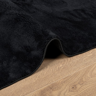 vidaXL Rug OVIEDO Short Pile Black 80x150 cm - Giant Lobelia