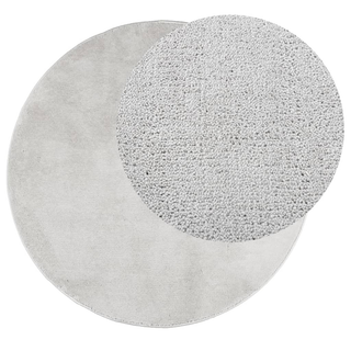 vidaXL Rug OVIEDO Short Pile Grey Ø 160 cm - Giant Lobelia