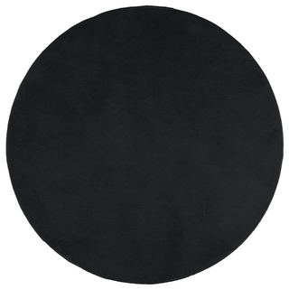 vidaXL Rug OVIEDO Short Pile Black Ø 200 cm - Giant Lobelia