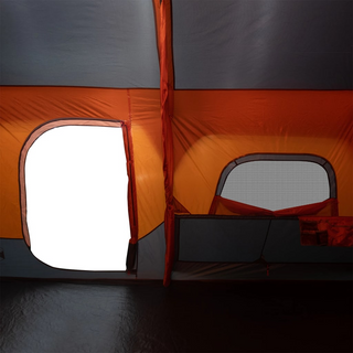 Camping Tent 9-Person Grey and Orange Waterproof - Giant Lobelia