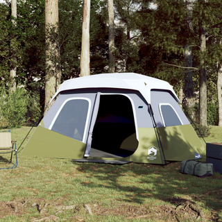 Camping Tent with LED Light 6-Person Light Green - Giant Lobelia