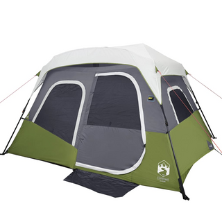 Camping Tent with LED Light 6-Person Light Green - Giant Lobelia