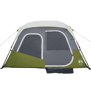 Camping Tent with LED Light 6-Person Light Green - Giant Lobelia