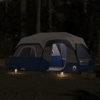 Camping Tent with LED Light 9-Person Light Blue - Giant Lobelia